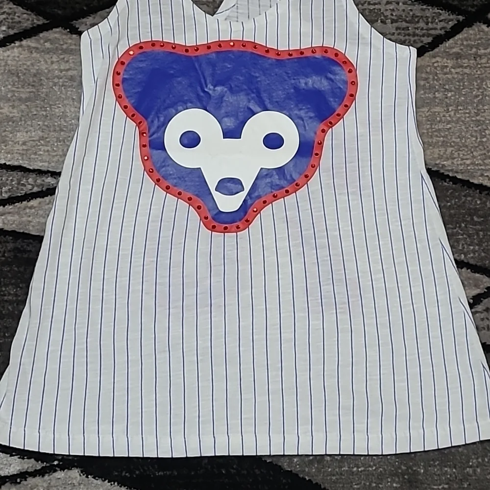 VS PINK 2012 CHICAGO CUBS BLING RHINESTONES RACERBACK LOGO TANK-TOP PRICE FIRM - Picture 6 of 13